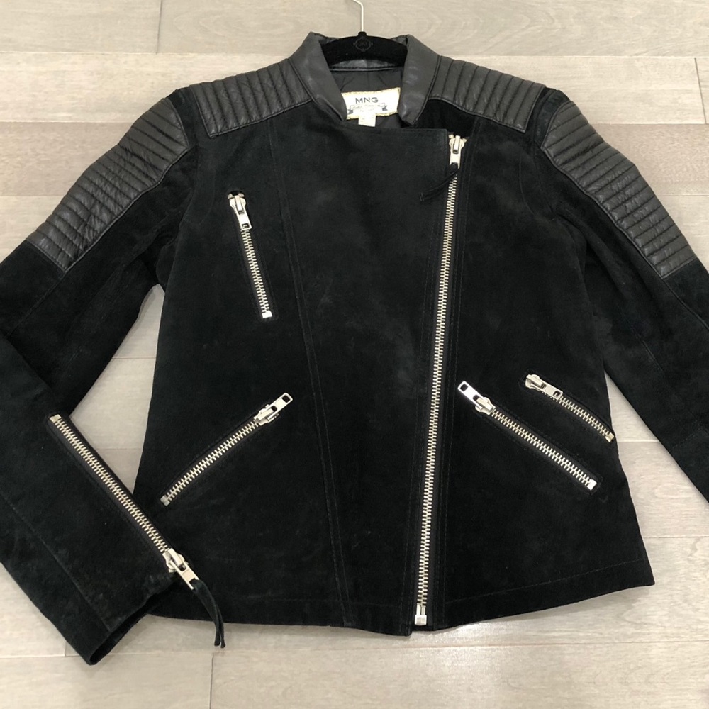 Leather biker jacket